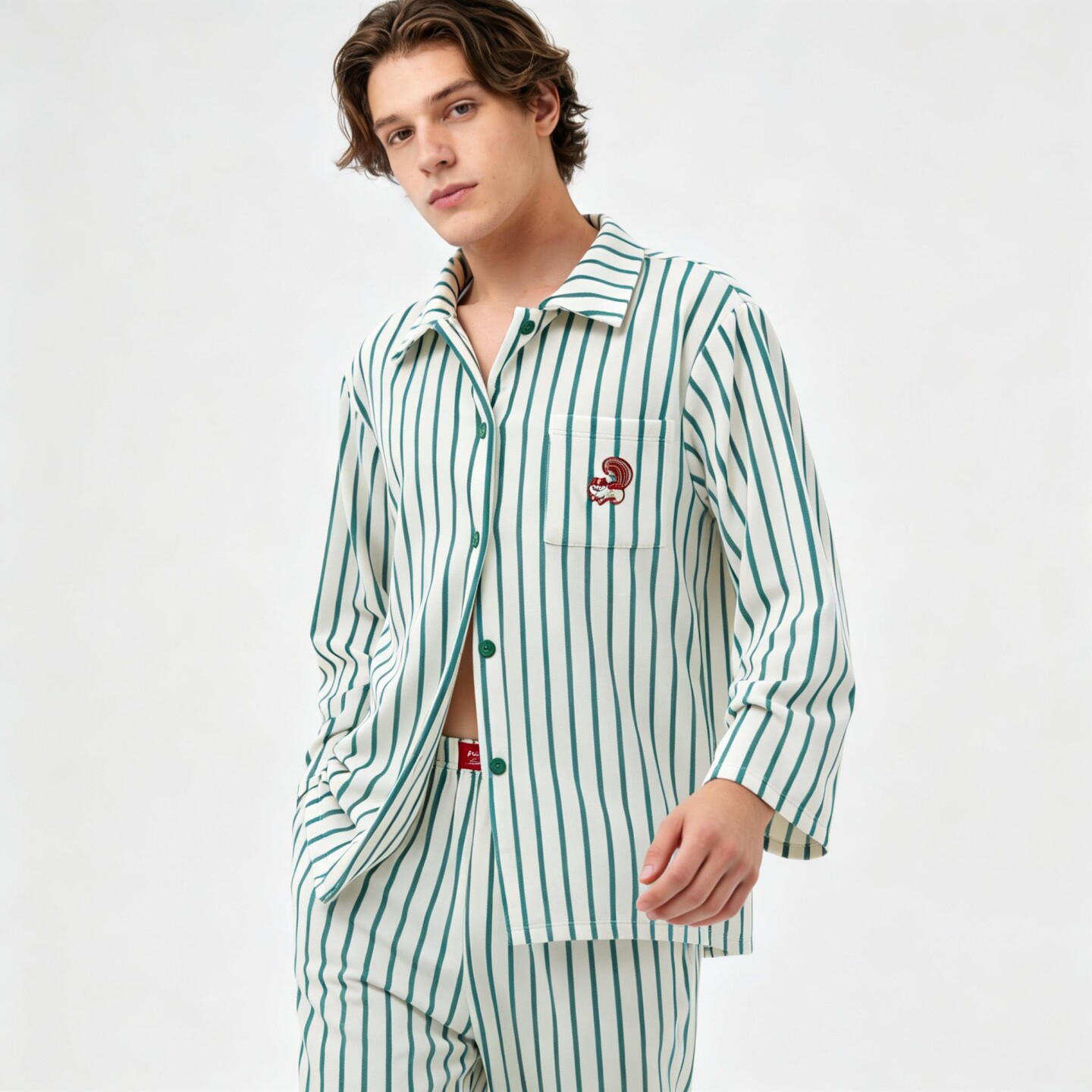 7VEILS天鹅绒春秋睡衣套装长袖长裤家居服男款四季通用休闲宽松