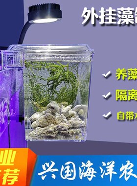 海缸外挂藻缸 电动多功能隔离盒带水泵外挂式 海水亚克力隔离箱