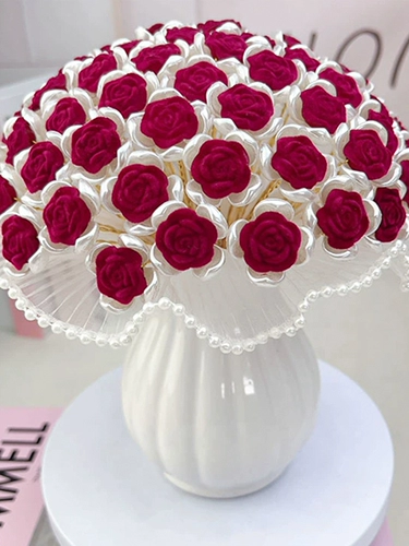 Douyin New Velvet Rose Manual Woven Beadled Beadred Beadered Flower Material Production - все это сделать самостоятельно