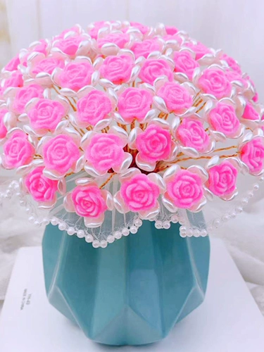 Douyin New Velvet Rose Manual Woven Beadled Beadred Beadered Flower Material Production - все это сделать самостоятельно