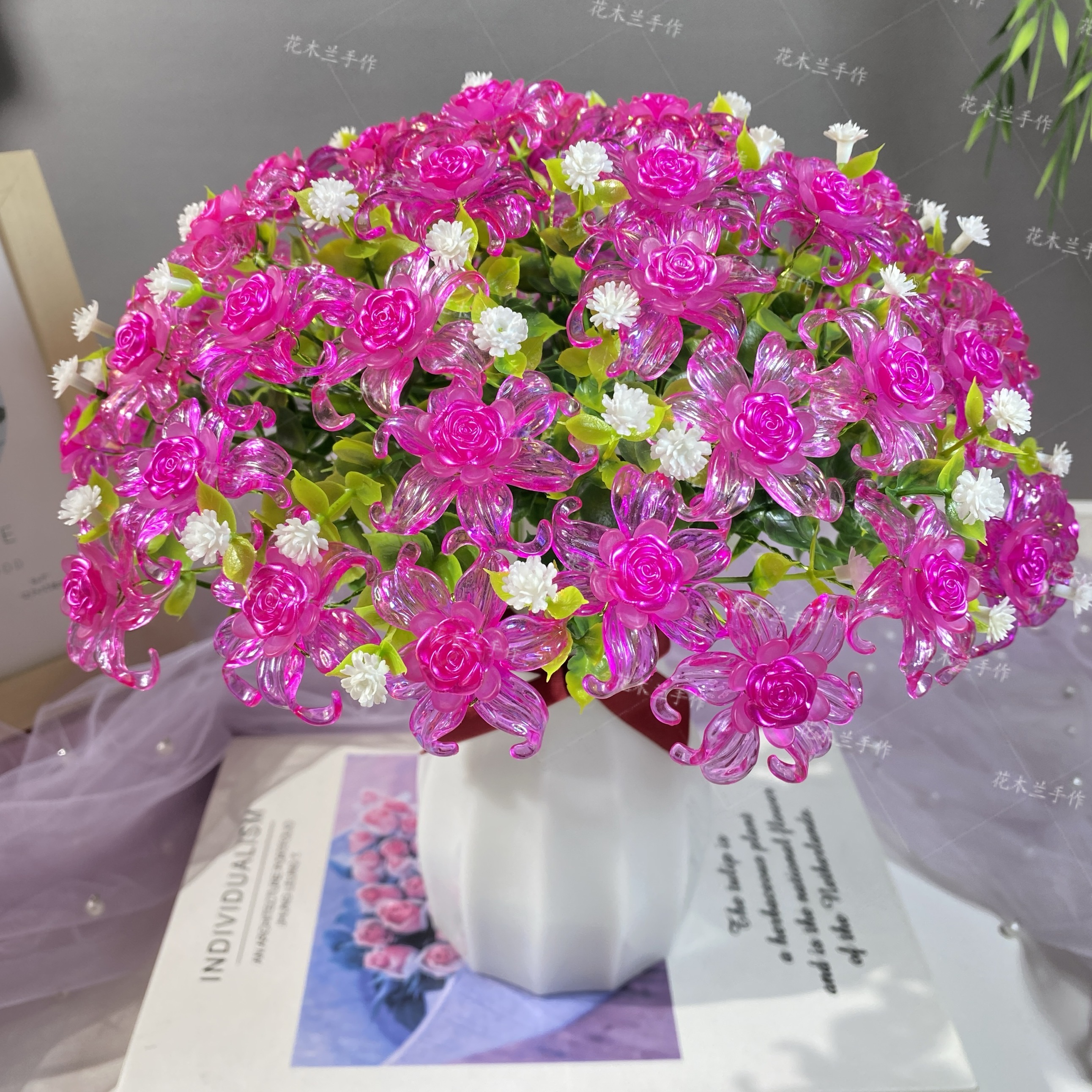 60朵卷心玫瑰 手工DIY材料包