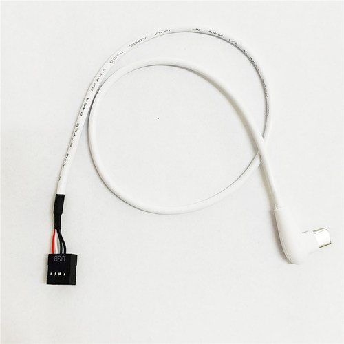 9针USB杜邦线转TypeC弯头数据线