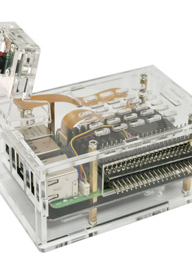 树莓派5亚博智能NVMe SSD扩展板亚克力外壳摄像头支架GPIO边缘