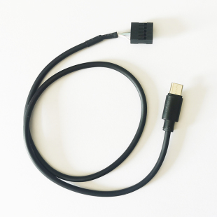 电脑主板9针USB线串口副屏内置机箱连接线杜邦9PIN转Type C数据线