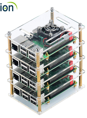 树莓派5 3B 4B 通用亚克力外壳多主板多层堆叠加自由组装集群架子