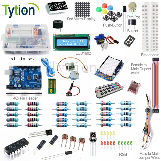 UNO R3 Starter Kit 1602 LCD Breadboard LED套装套件送收纳盒