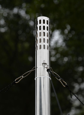 直径6cm/7cm烟囱防火星带拉环防雨加厚不锈钢绿炉黑固烟囱配件