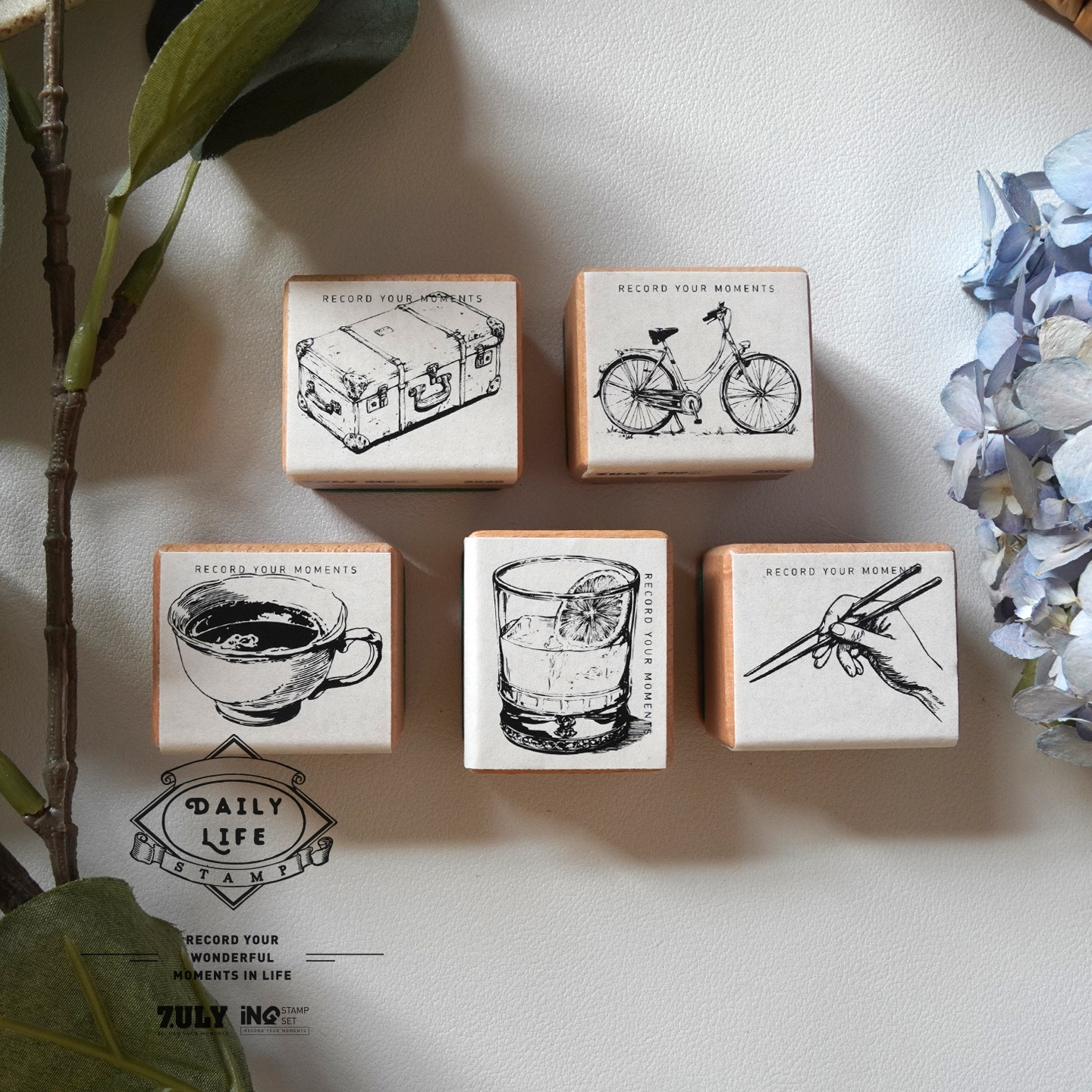 7ULY复古物件框橡皮印章