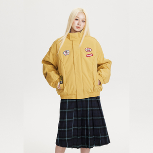 美式 宽松情侣外套棉袄09 复古徽章棒球服棉衣男女加厚保暖时髦冬季