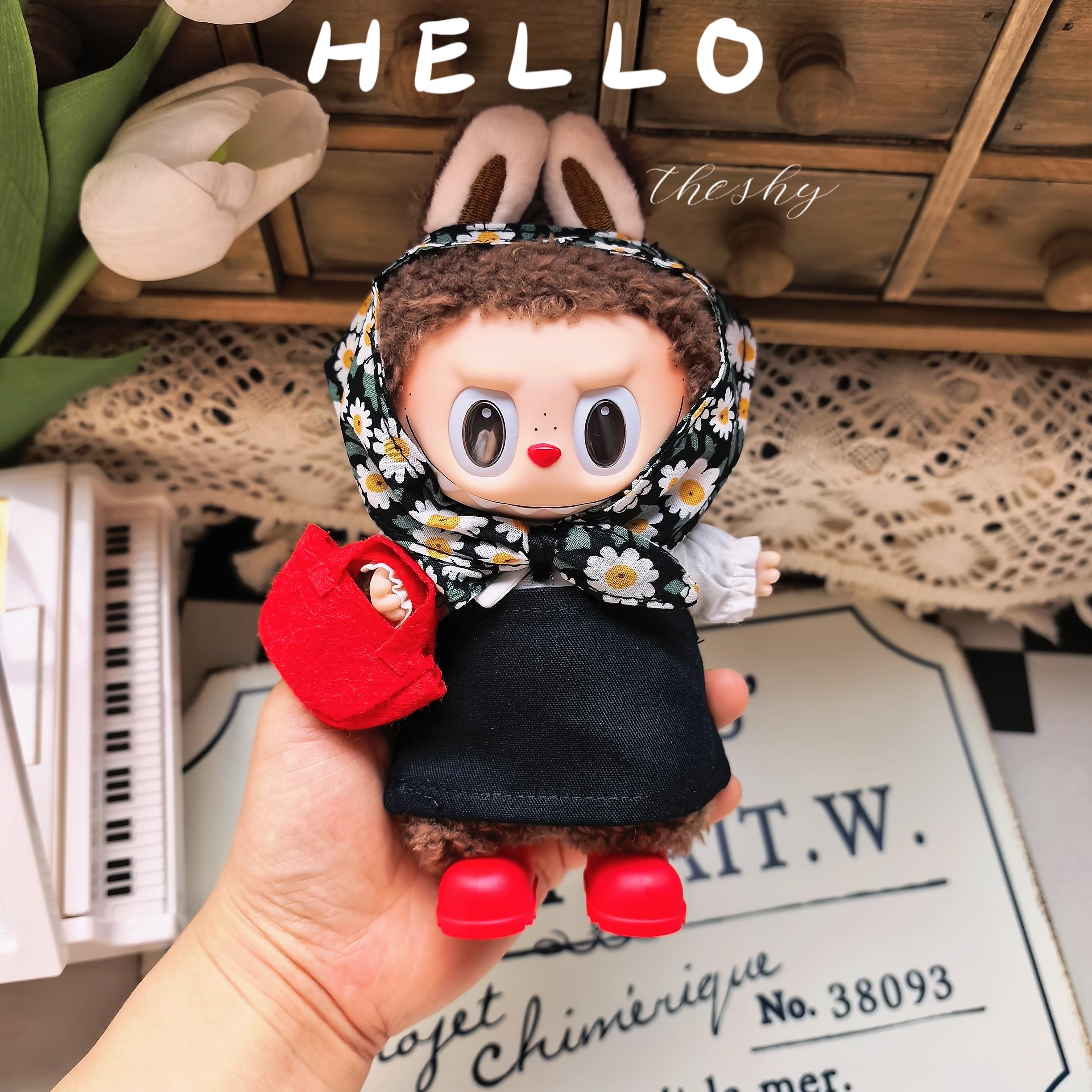 仅娃衣》labubu17娃衣三代通用拉布布衣服衬衫吊带裙头巾服饰手作