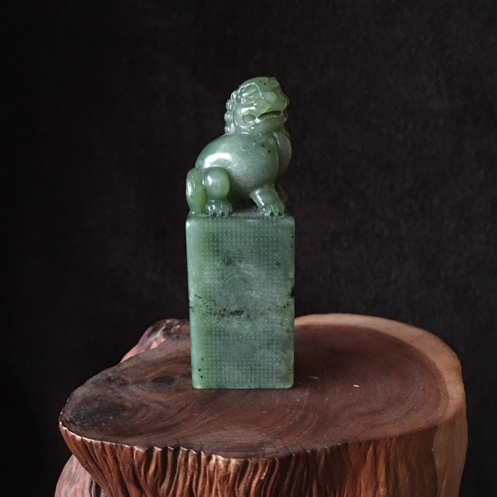 65.23g新疆和田碧玉印章胚印章料1枚如图珠宝玉石文玩艺术收藏