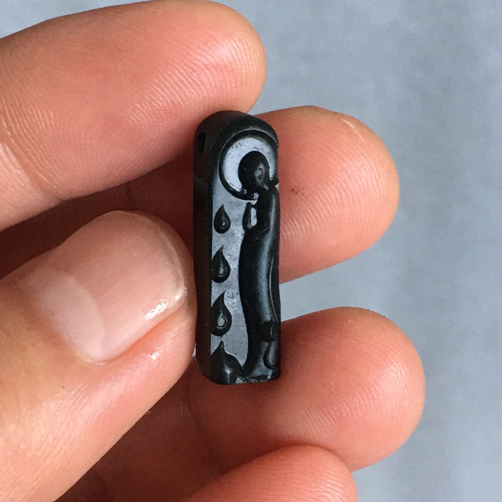 2.26克新疆和田玉《悟道》孤品独籽挂件珠宝玉石文玩艺术收藏