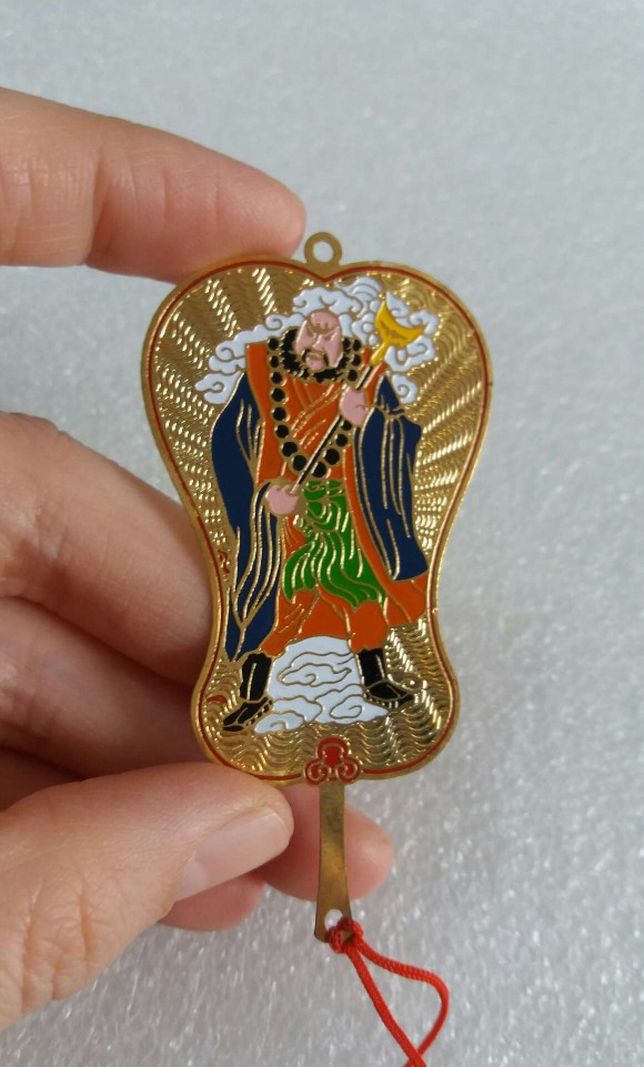 八九十年代北京景泰蓝铜胎西游记沙僧书签1枚旧藏文玩艺术收藏