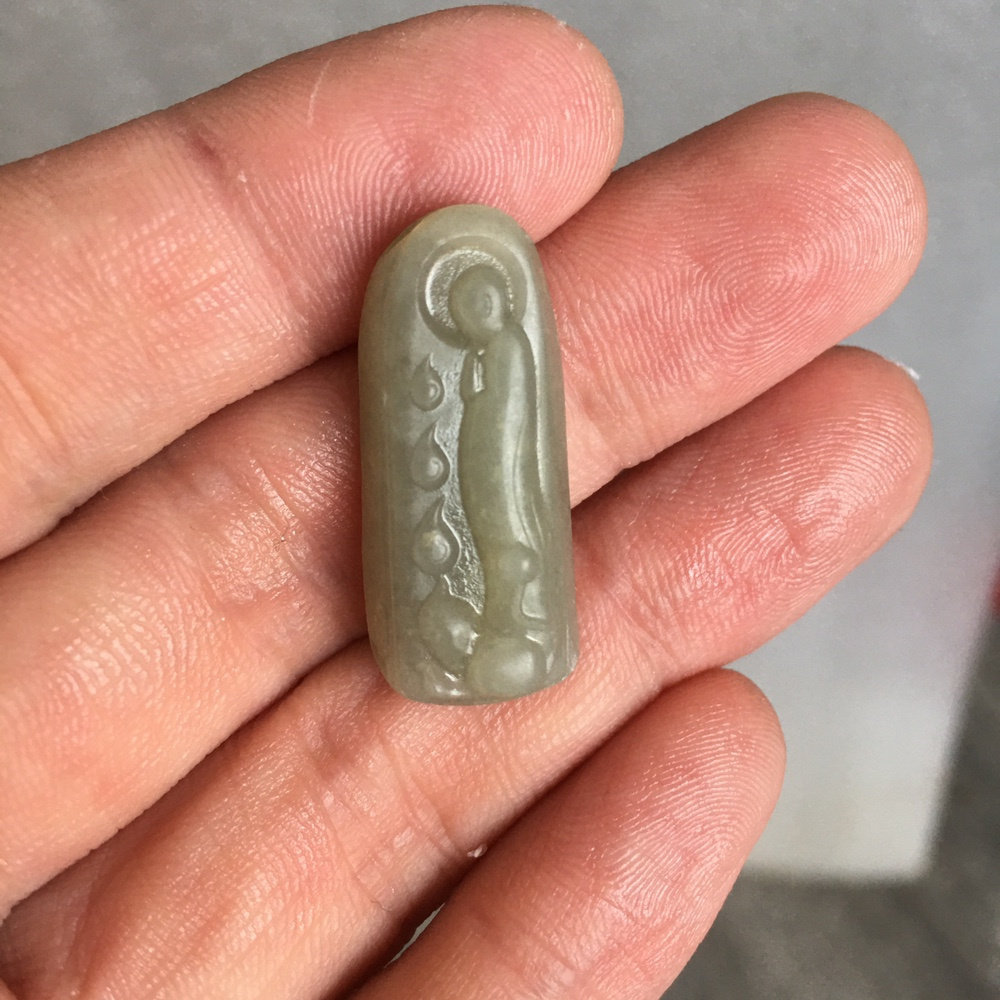 4.61克新疆和田玉籽料悟道《悟道》孤品独籽挂件玉石文玩艺术收藏