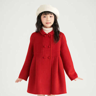 儿童羊绒大衣秋冬女童毛呢外套