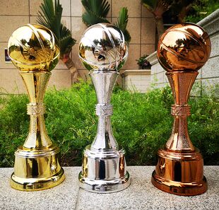 高档篮球足球奖杯定制金球奖NBA运动会比赛奖品金属灌篮奖杯定做