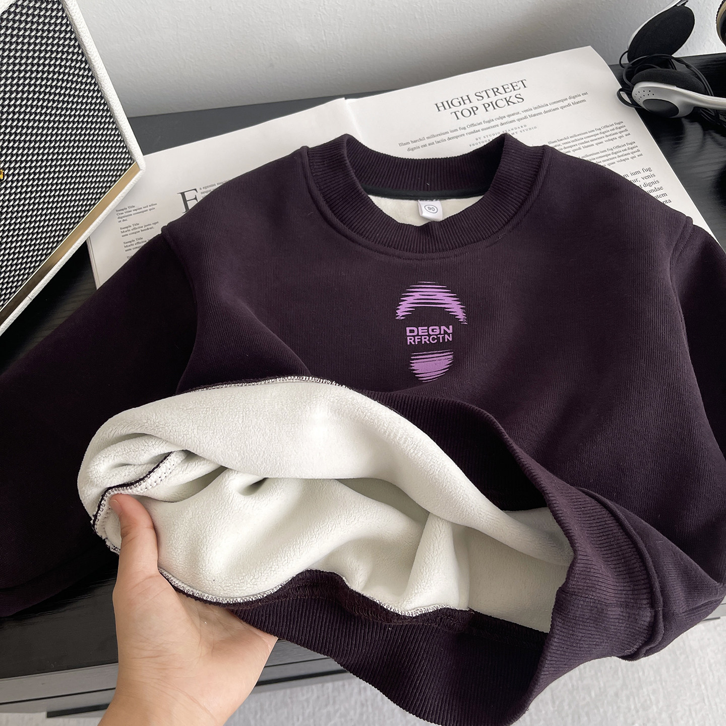 男童加绒卫衣秋冬儿童一体绒保暖上衣潮酷男孩宝宝加厚宽松套头衫