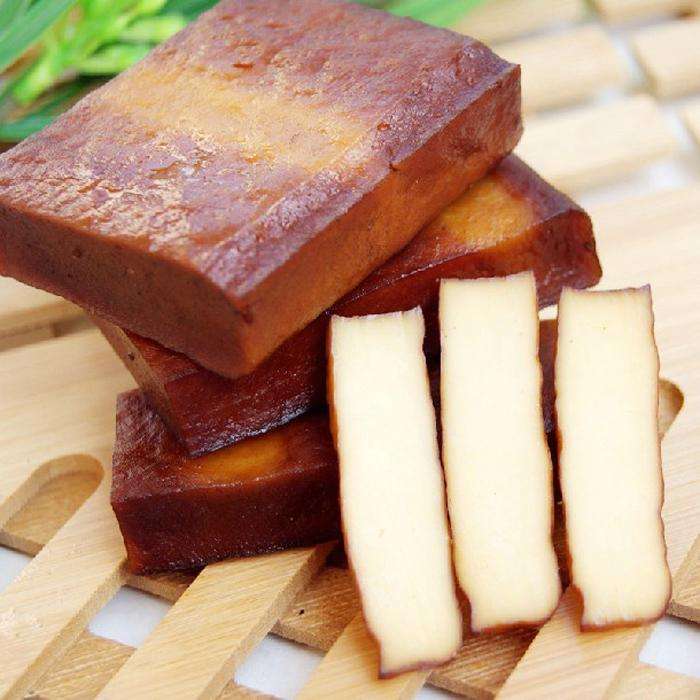 陕南特产农家柴火烟熏豆干腊豆干柴火干香干精品豆干500g左右包邮