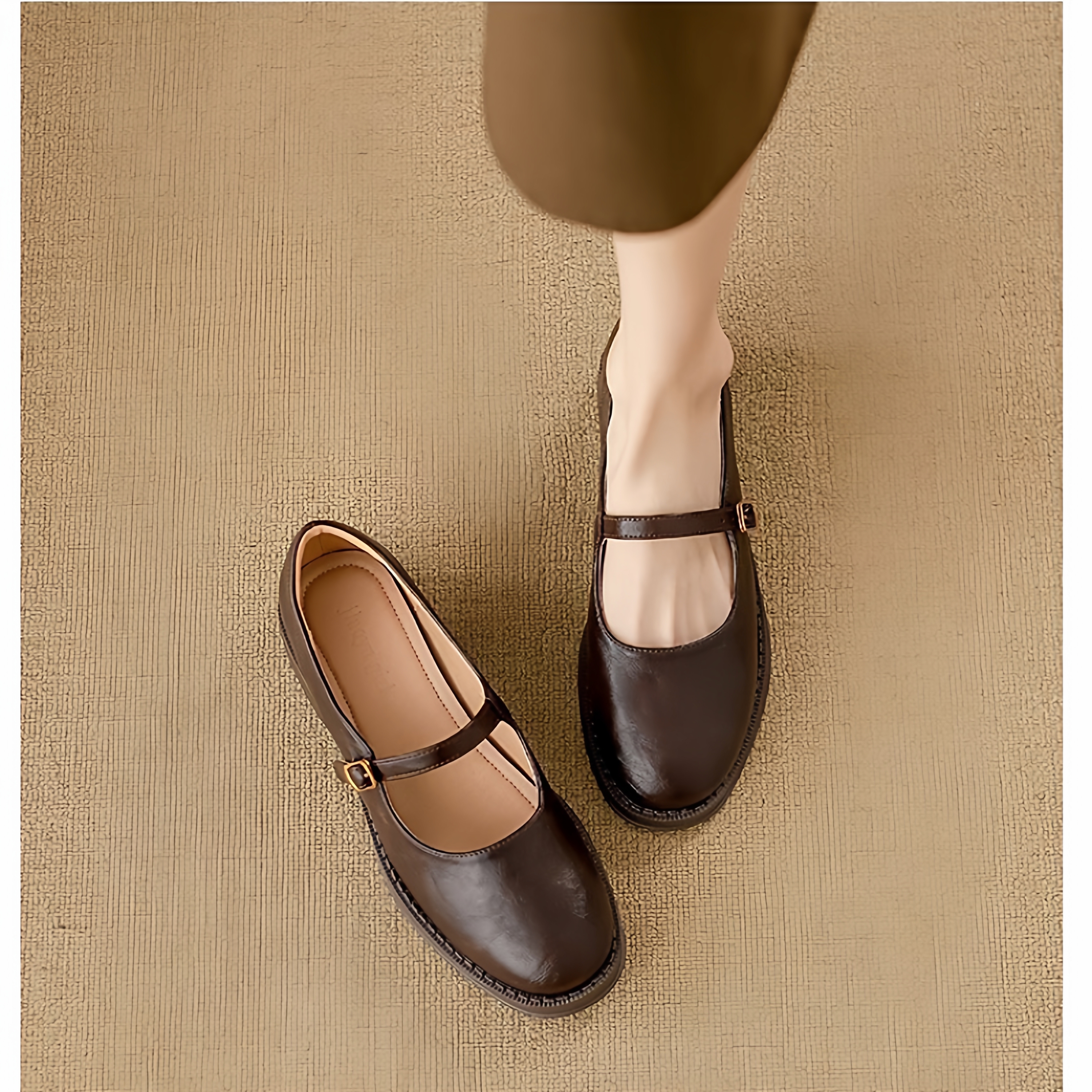 真皮软底JK单鞋英伦风小皮鞋