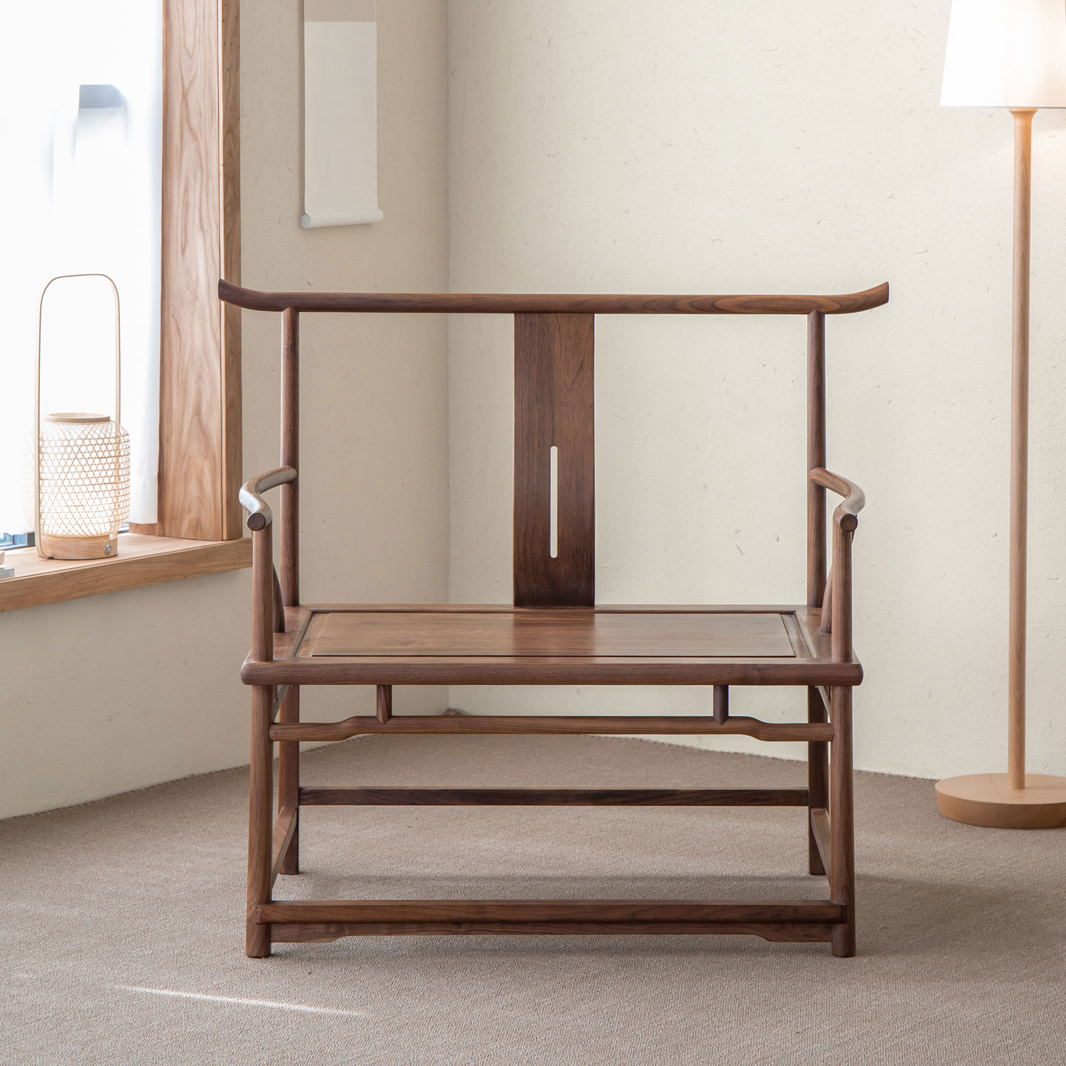 禅意新中式打坐禅椅休闲宽椅