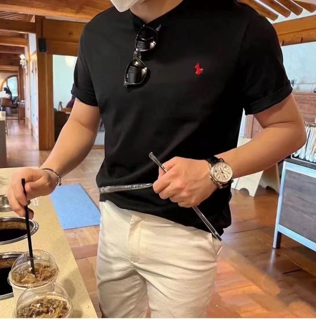 男士纯棉圆领宽松休闲短袖T恤