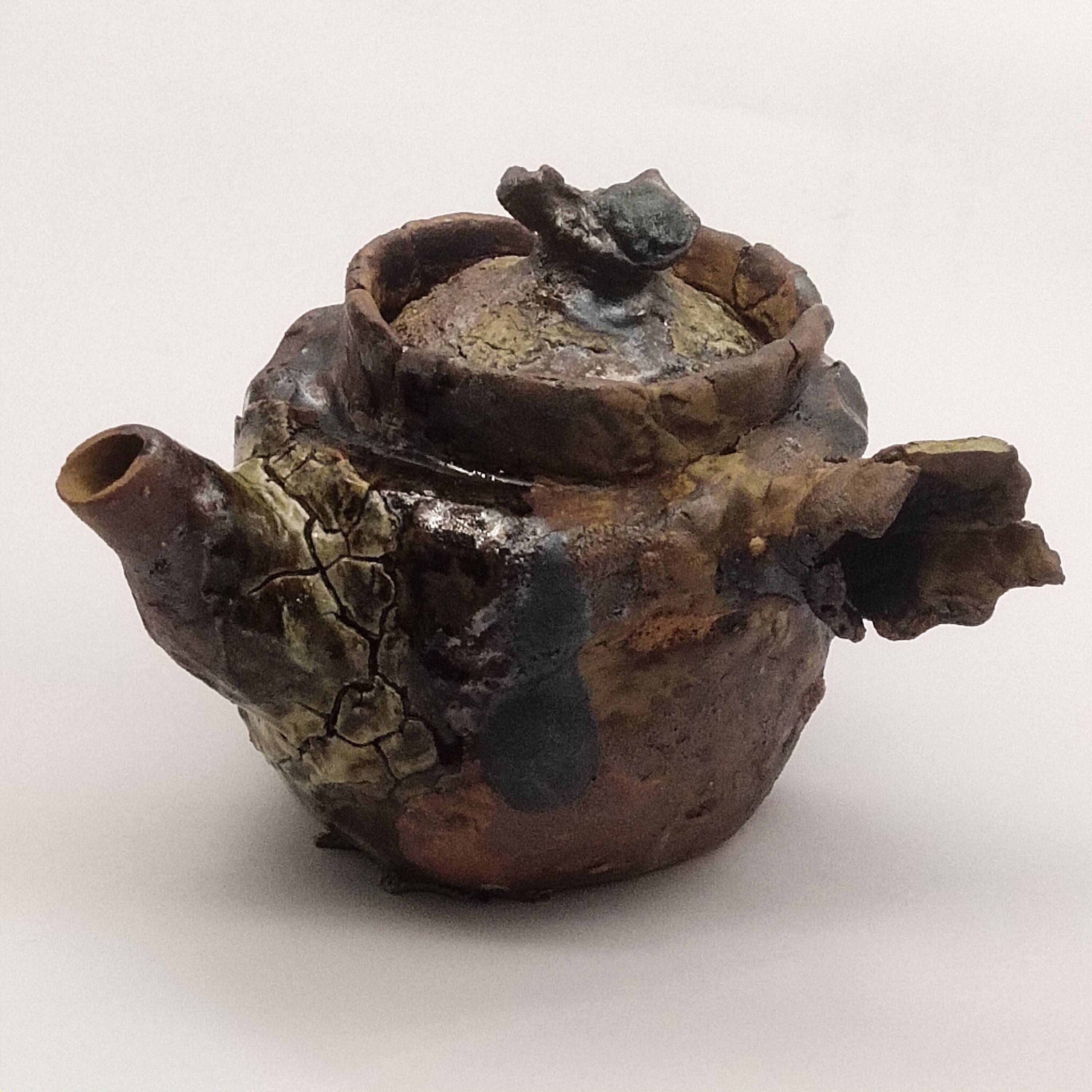 茶器茶具手捏侘寂风志野烧南蛮烧柴烧桃花庵歌宝瓶手抓壶
