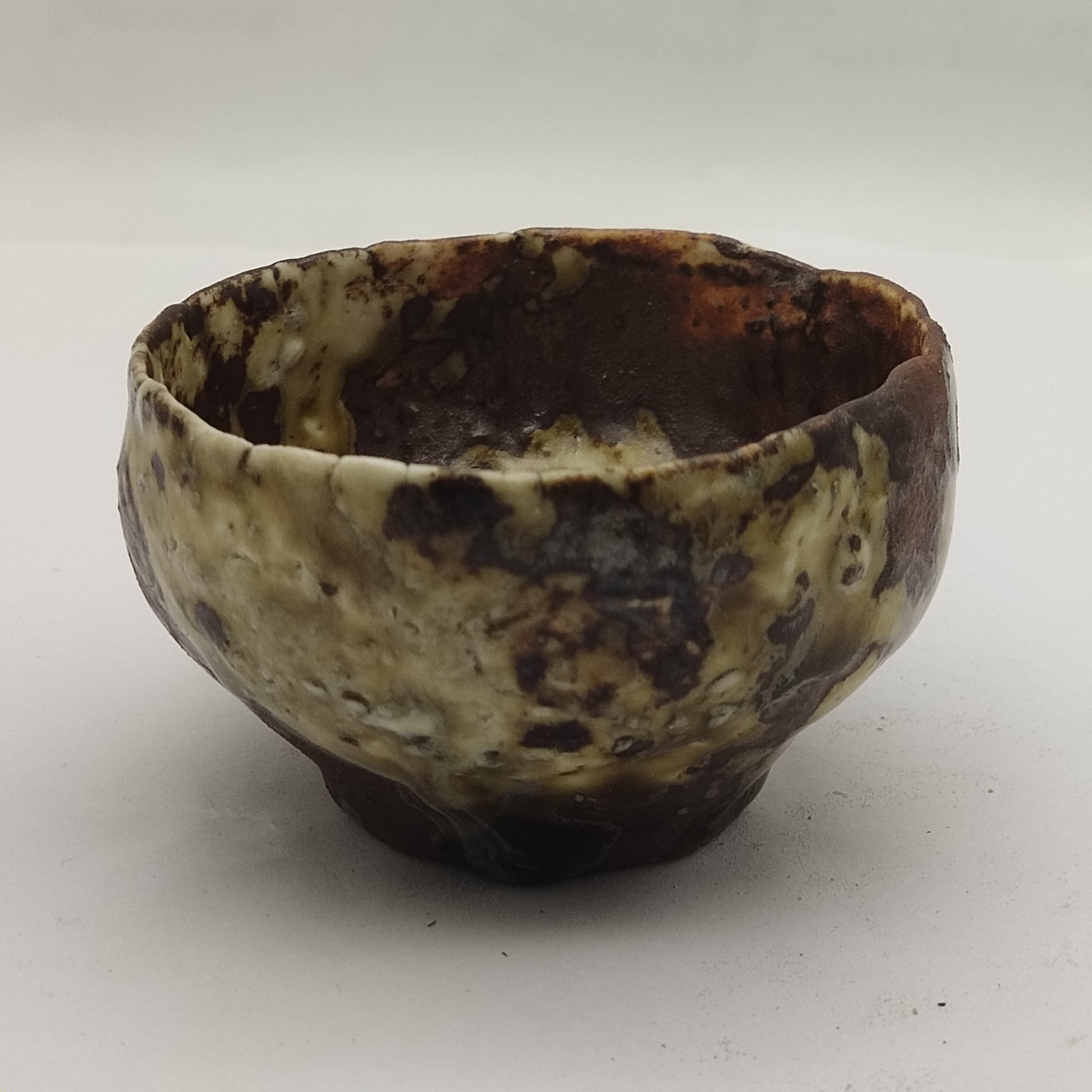 茶道复古柴烧侘寂风志野烧南蛮烧个性主人杯两个  彭愚作品