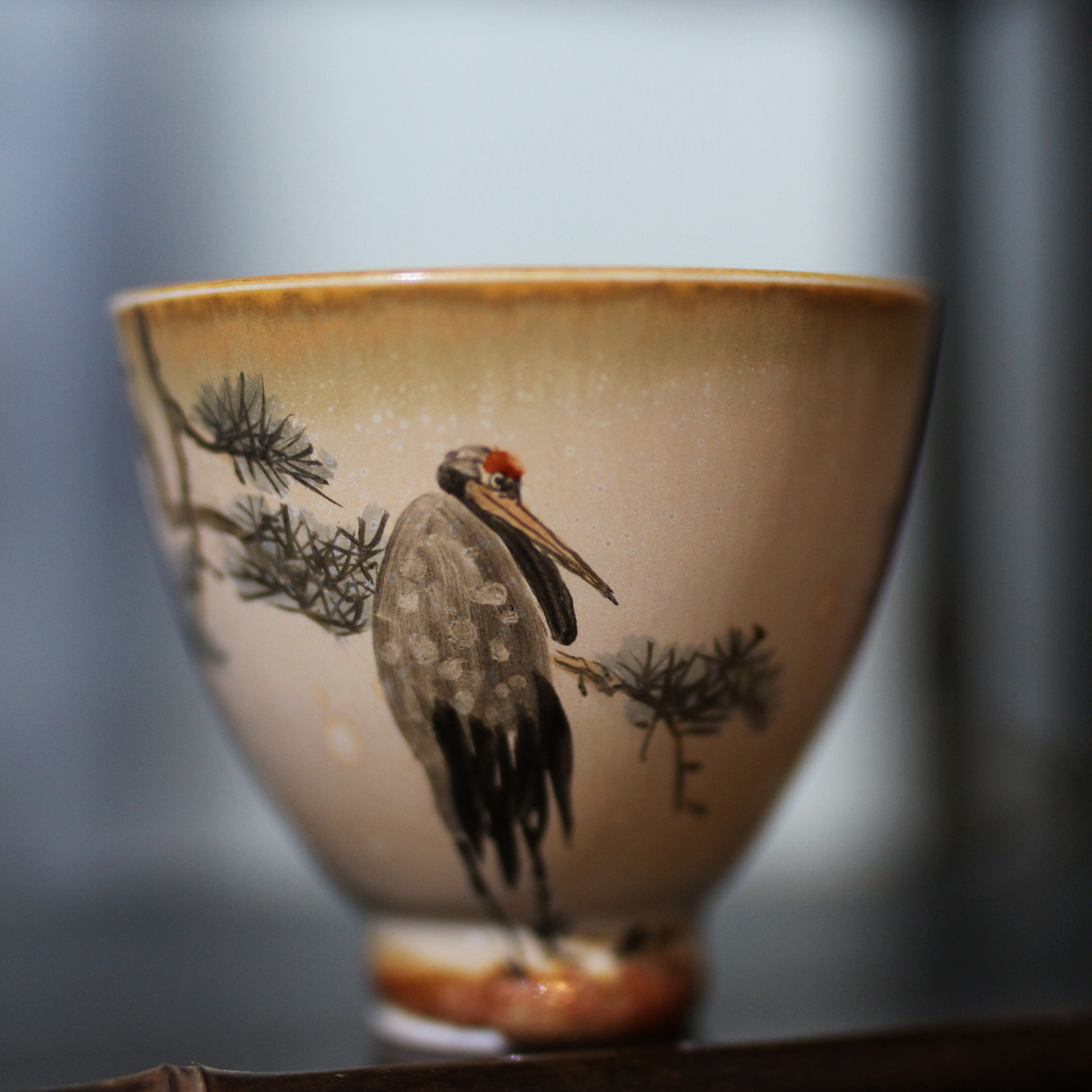 蝉心亭景德镇纯手工复古茶杯