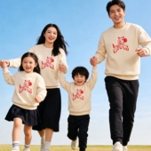 卫衣全家福2026新款 一家三口四口长袖 潮校园亲子运动服 春季 亲子装