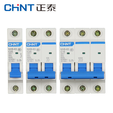 正泰NXB空气开关 32a2p家用空开小型断路器 电闸总开3p4p63a100a