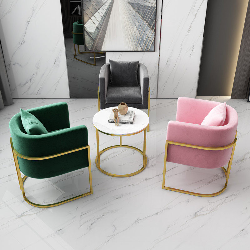 单人沙发美甲咖啡厅休息区沙发椅酒店会所休闲沙发茶几美容院沙发,住宅家具,布艺沙发,淘宝优惠券,粉丝福利购,淘宝优惠卷