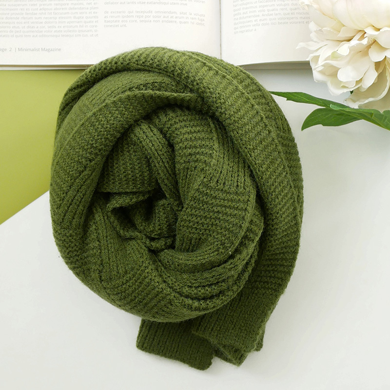 旷野的树秋冬季保暖毛线围巾