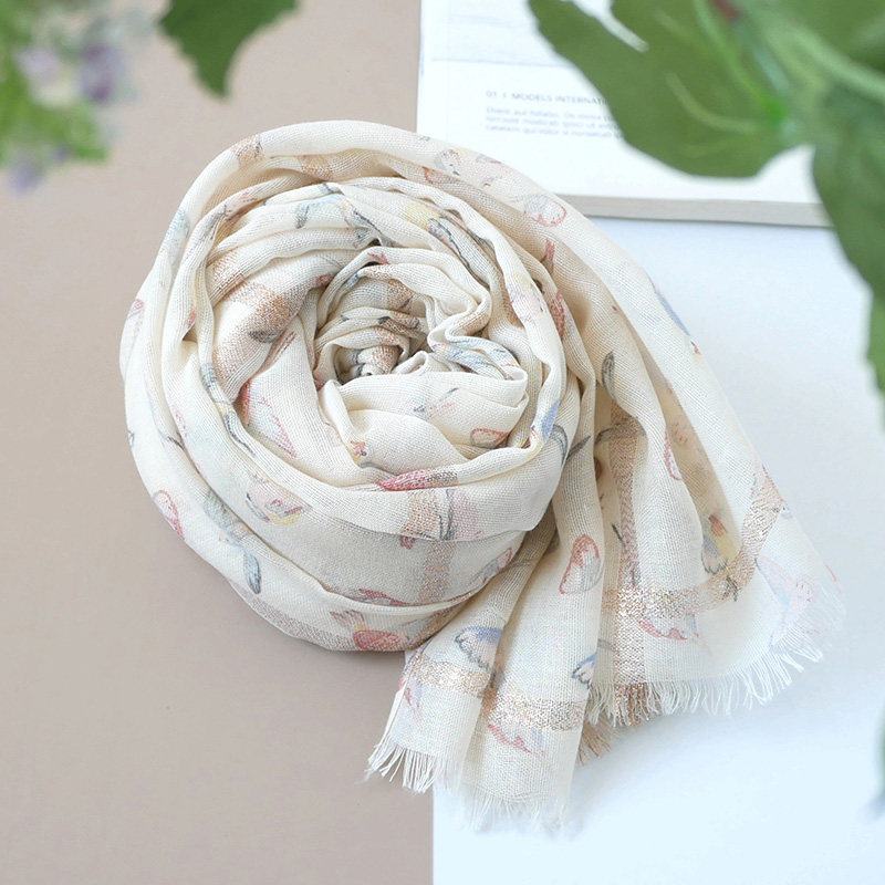 飞鸟与蝴蝶 春夏围巾 恬静文艺绘画风棉麻丝巾 清新日系夏季披肩,服饰配件/皮带/帽子/围巾,围巾/丝巾/披肩,淘宝优惠券,粉丝福利购,淘宝优惠卷