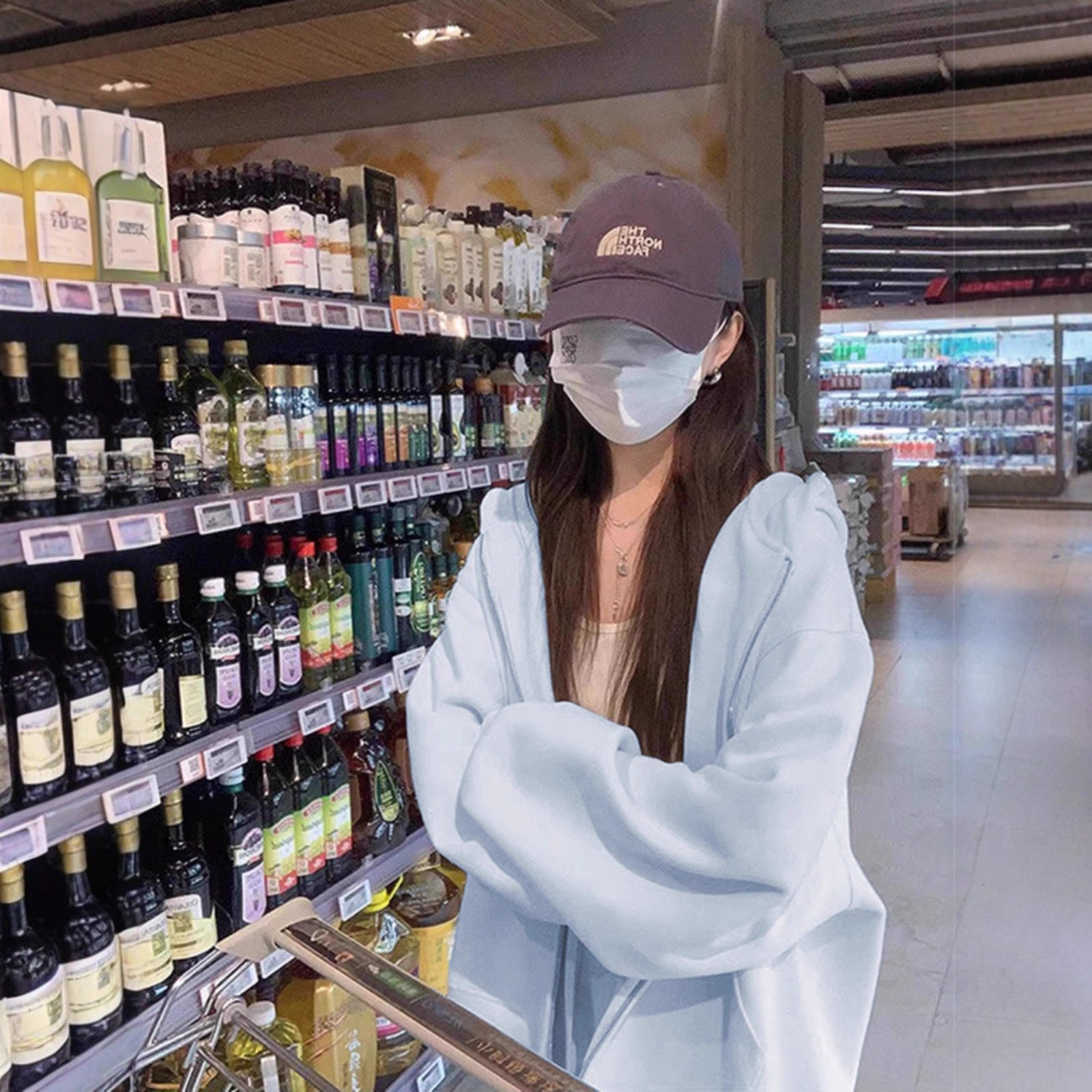 韩版纯棉奶fufu卫衣外套女春秋慵懒风拉链开衫加绒加厚宽松连帽潮