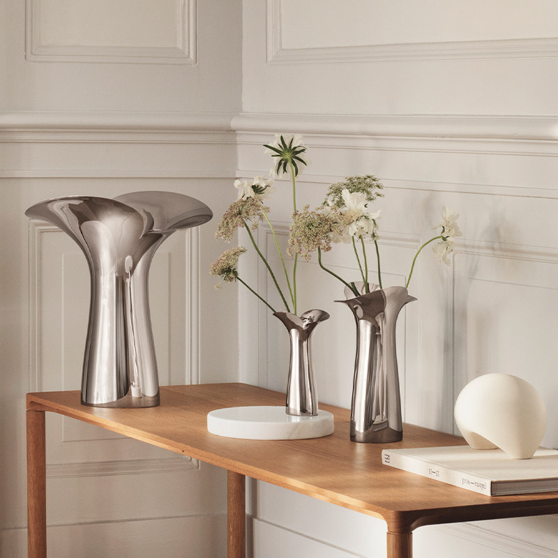 现货|Georg Jensen乔治杰生Bloom花瓶不锈钢轻奢北欧插花摆件礼物,家居饰品,装饰摆件,淘宝优惠券,粉丝福利购,淘宝优惠卷