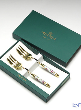 Minton明顿 Haddon 哈顿系列叉子2只装镀金现货礼盒