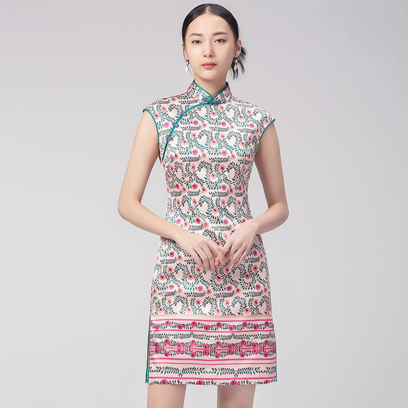 品尚华服真丝旗袍夏年轻款少女敬酒服伴娘裙日常毕业礼服裙女大方