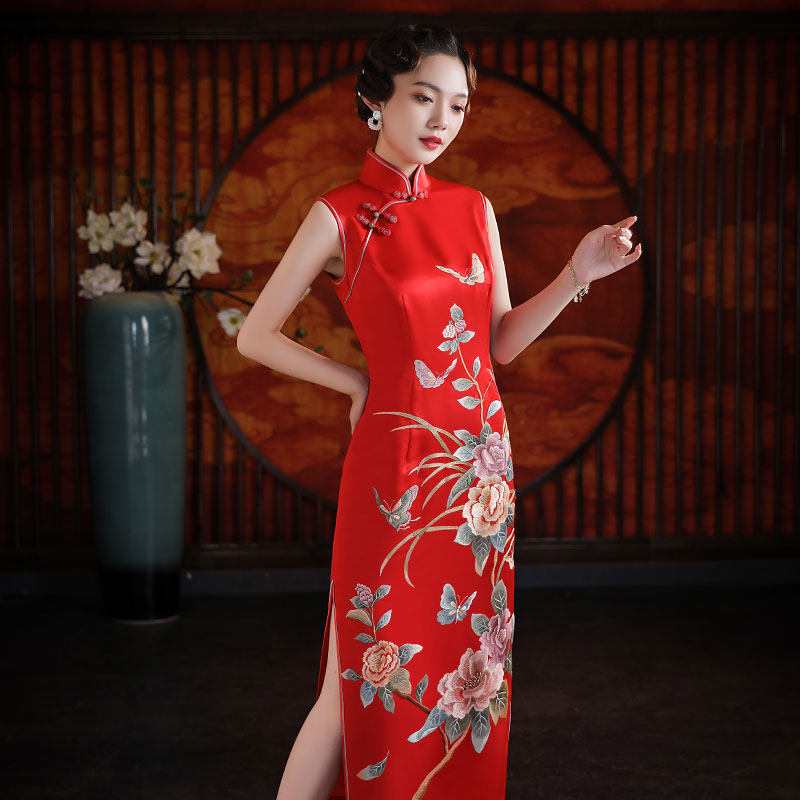 量身定制重磅真丝敬酒海派旗袍