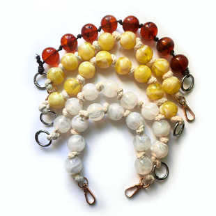 口金手提包五金配件 腋下包大珠子链条手提包带DIY编织包装饰链子