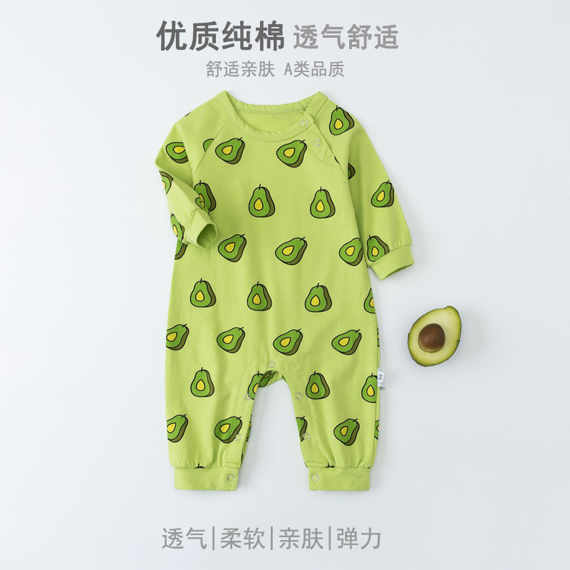 婴儿连体衣纯棉牛油果宝宝哈衣睡衣服爬爬服衣服薄款春秋长袖夏季,童装/婴儿装/亲子装,连身衣/爬服/哈衣,淘宝优惠券,粉丝福利购,淘宝优惠卷