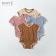宝宝衣服薄 夏装 莫代尔婴儿包屁衣夏季 睡衣背心三角哈衣连体衣短袖