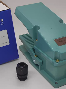 原装正得ZHDETZ脚踏开关TFS-302铝壳自复踏板开关带护盖踏板开关