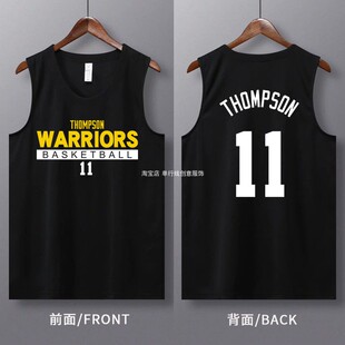 速干美式11号克莱汤普森标志篮球衣背心宽松投篮训练服运动无袖夏
