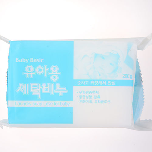 韩国进口baby basic婴儿洗衣皂宝宝专用肥皂天然无刺激抑菌去污亲
