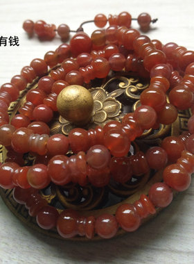 本命年饰品天然印尼珊瑚玉钱袋手串多圈手链佛珠紫红冰代代有钱