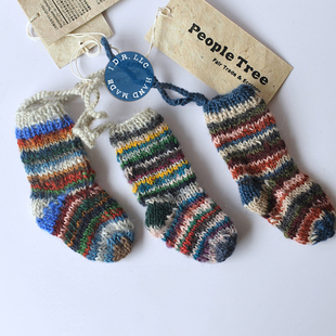 Tree公平贸易手工编织迷你袜子包包挂件 日本People IDR LLC