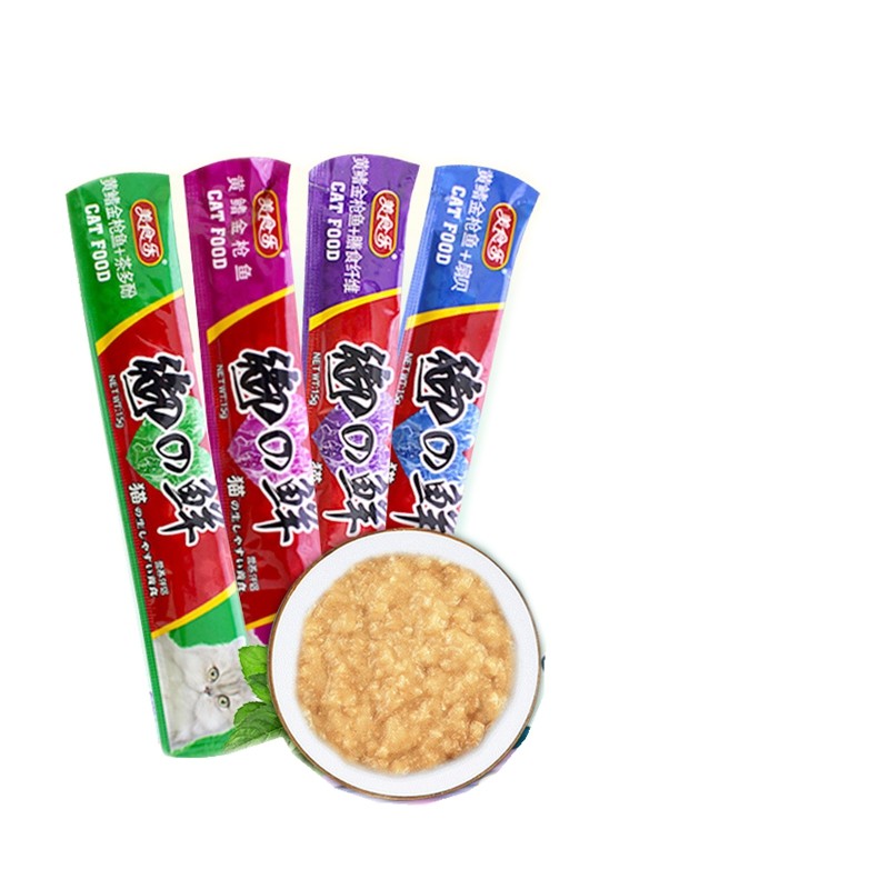美食乐猫零食御之鲜流食猫咪营养膏液体猫条成幼猫湿粮15g*40支