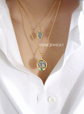 AnnieJewelry罗马大力神钱币项链