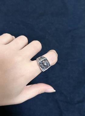 豹子钛钢戒指男欧美朋克食指介子