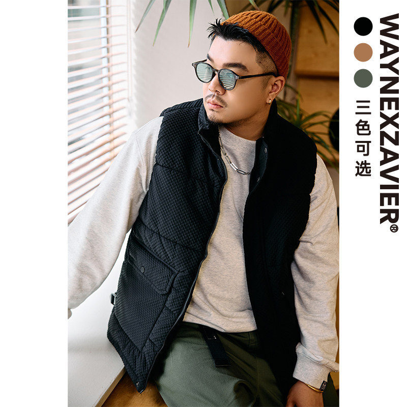 GEEEKPANDA宽松立领秋冬棉马甲